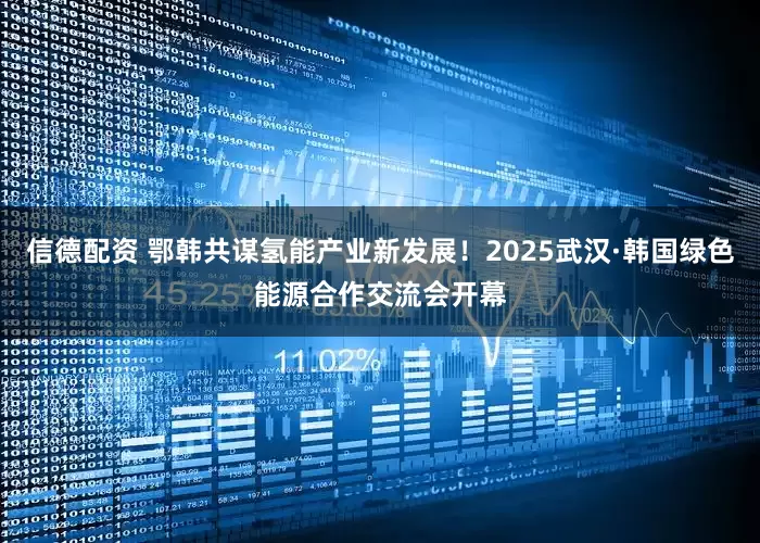 信德配资 鄂韩共谋氢能产业新发展！2025武汉·韩国绿色能源合作交流会开幕