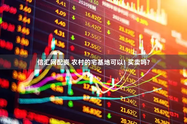 信汇网配资 农村的宅基地可以! 买卖吗?